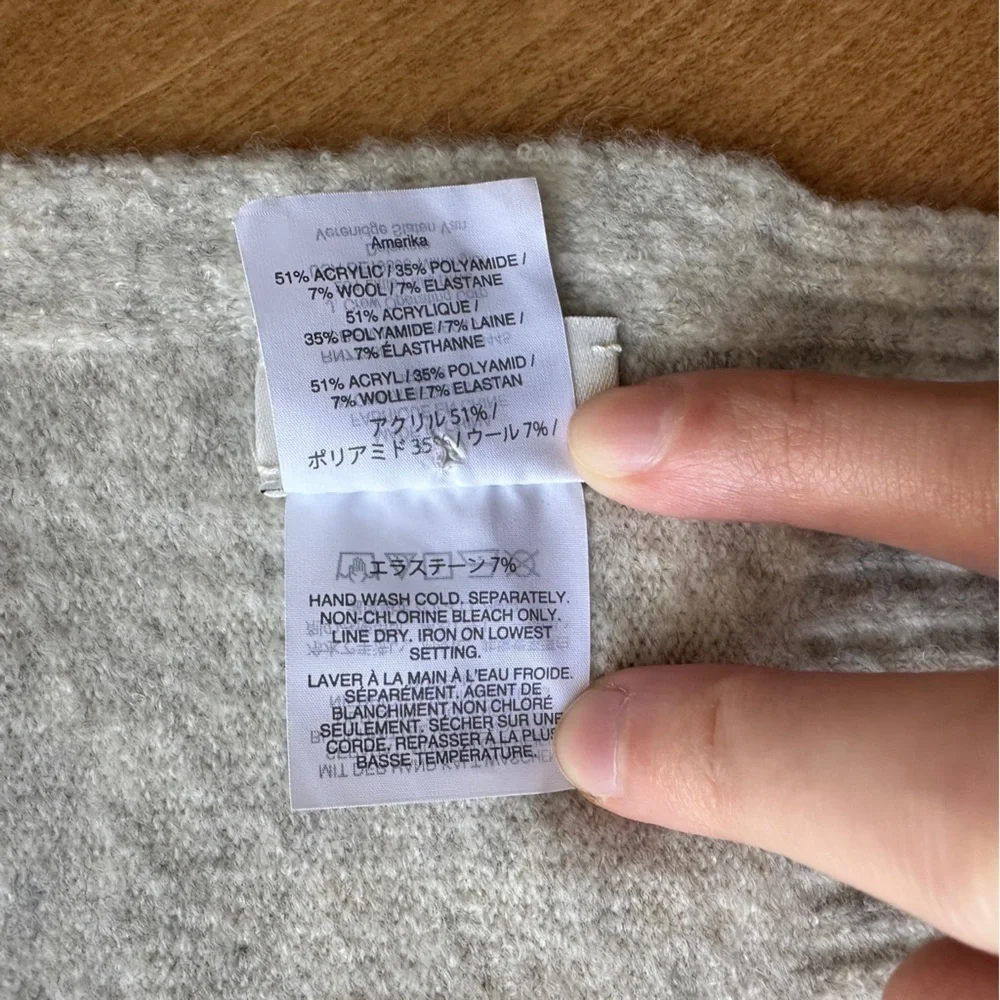 J. Crew Beige Wool Blend Scarf, One Size